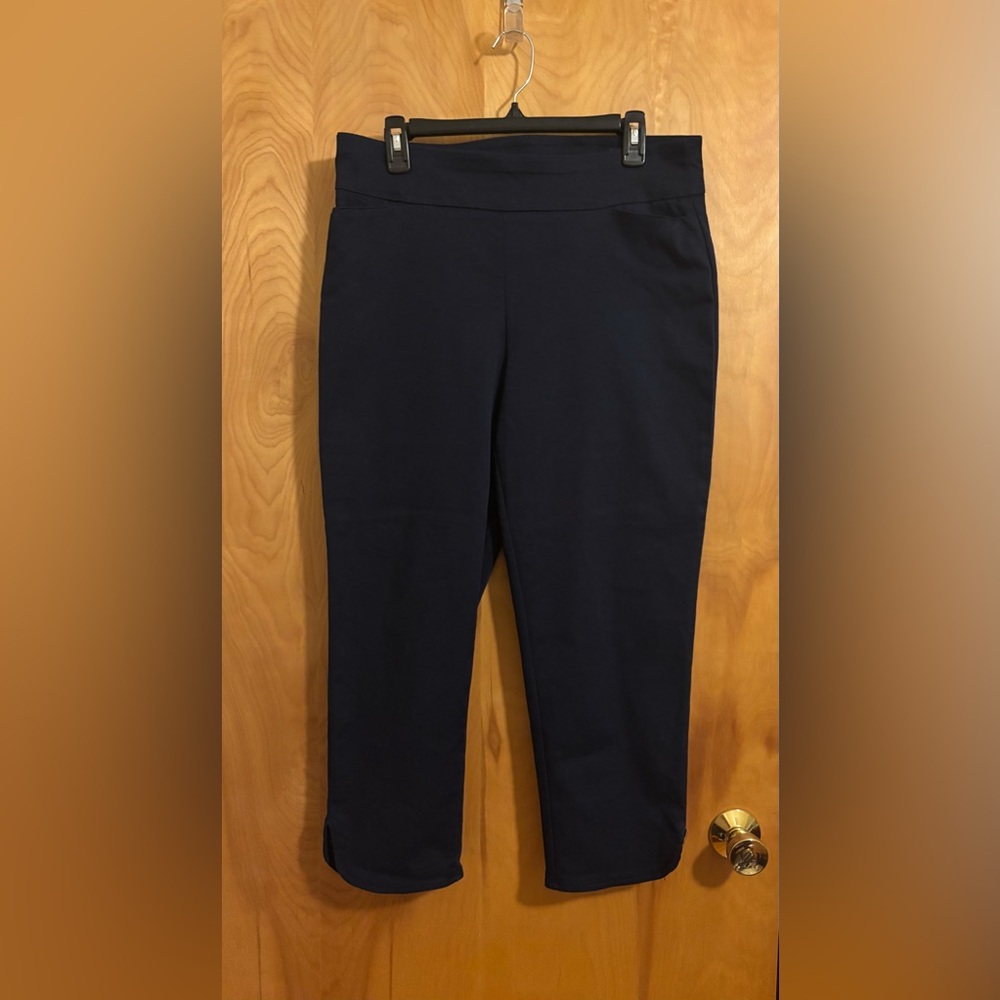 Croft & Barrow Navy Stretch Ankle Pants Size 12P Regular